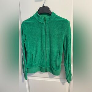 Tory Sport Terrycloth Cotton Front Zippered Jacket.  Size Small.